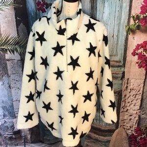 Entro Sherpa star zip up pullover NWOT, size XL